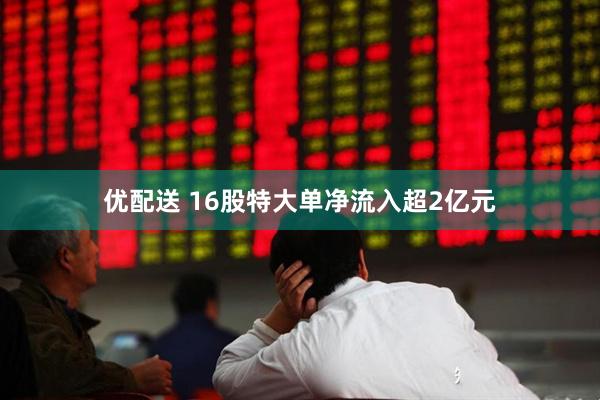 优配送 16股特大单净流入超2亿元